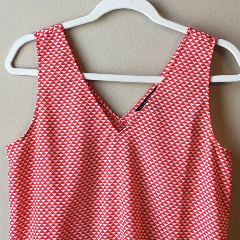 Banana Republic Red & White Triangle Tank Top, S - Picture 3 of 8